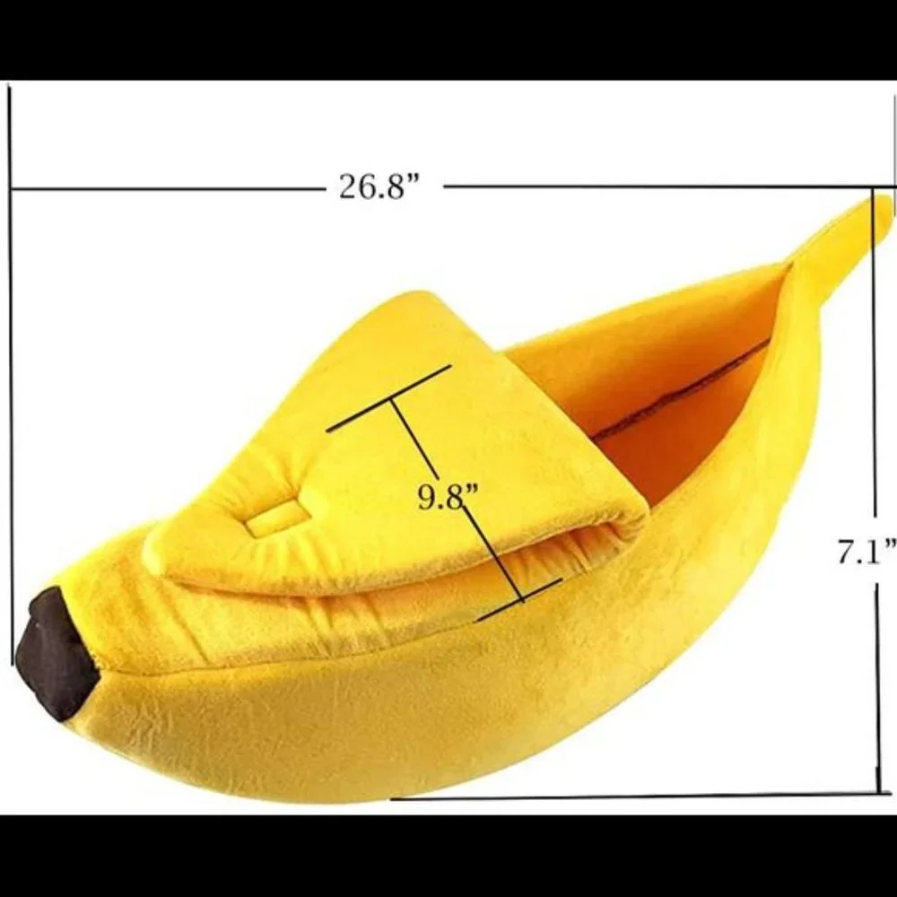 Pet Dog Cat Banana Bed House Pet Boat Dog Cute Cat Snuggle Bed